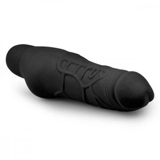 EasyToys Power Vibe - normál szilikon pénisz vibrátor (fekete)
