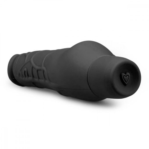 EasyToys Power Vibe - normál szilikon pénisz vibrátor (fekete)