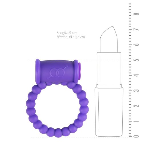 Easytoys - vibrációs péniszgyűrű (lila)