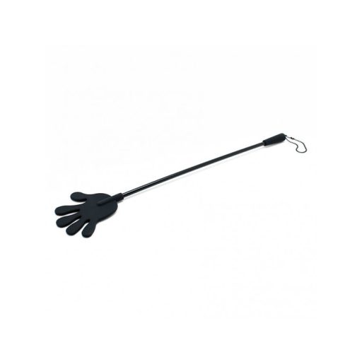 Rimba - Kéz alakú szilikon lovaglópálca, paskoló - 40cm (fekete)