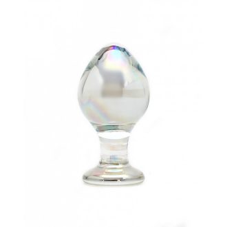 Rimba Zelda - kúpos, anál üveg plug (átlátszó)