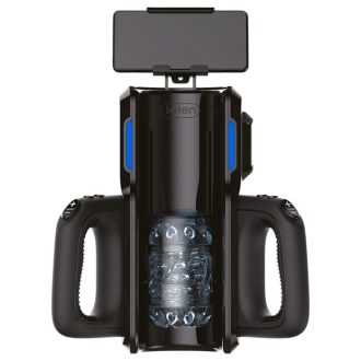   LETEN SM 500 - fel-le mozgó maszturbátor telefon tartóval (fekete)