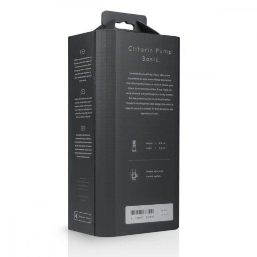 Saiz Basic - klitorisz pumpa (átlátszó-fekete)