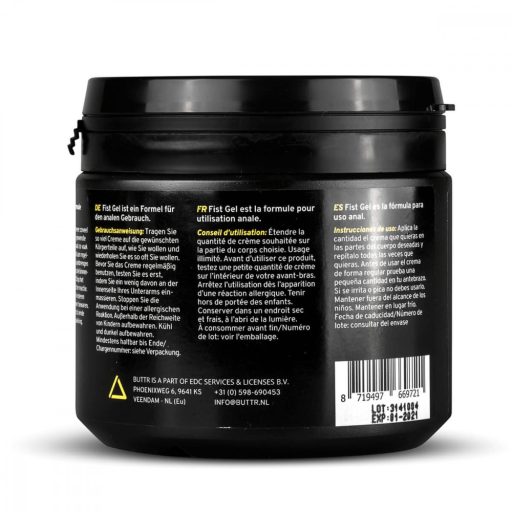 BUTTR Fisting Gel - öklöző, vízbázisú síkosító gél (500ml)