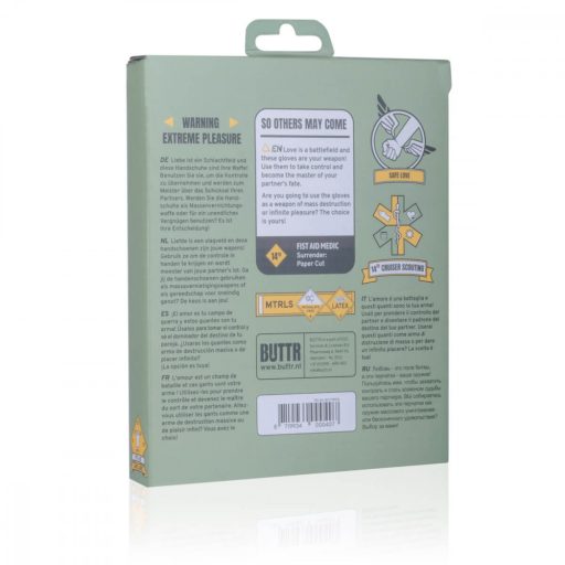 BUTTR Gauntlets - latex fisting, ökölszex kesztyű (fekete)