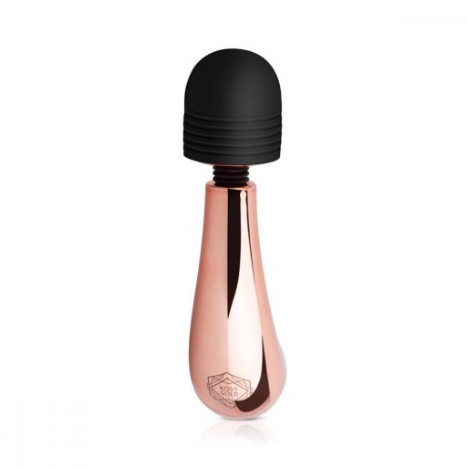 Rosy Gold Wand Mini Curve - masszírozó vibrátor (rosegold)