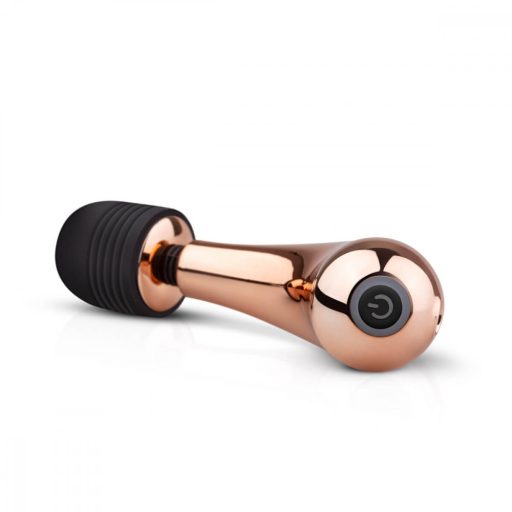 Rosy Gold Wand Mini Curve - masszírozó vibrátor (rosegold)