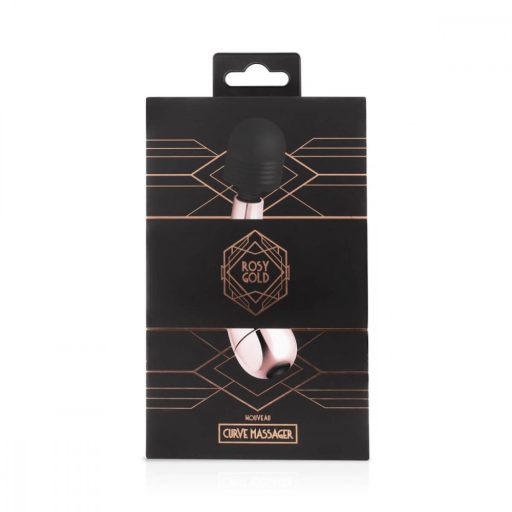 Rosy Gold Wand Mini Curve - masszírozó vibrátor (rosegold)