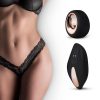Pantyrebel - akkus, rádiós vibrációs csipke tanga - fekete (S-L) Pantyrebel - akkus, rádiós vibrációs csipke tanga - fekete (S-L)