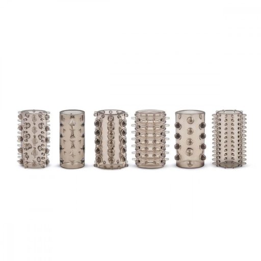 Easytoys Penis Sleeve - péniszmandzsetta szett - szürke (6db)