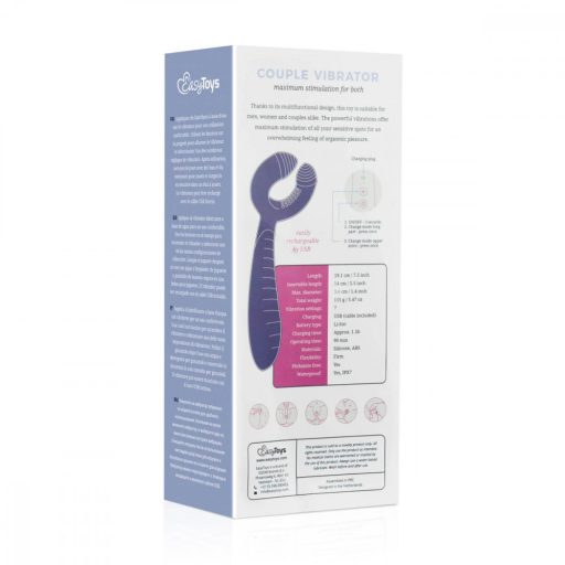 EasyToys Couple - akkus, vízálló párvibrátor (lila)