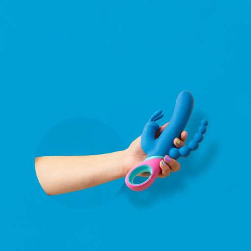 PMV20 Vice Double - forgó, háromágú vibrátor (kék)