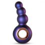   Hueman Outer Space - akkus, gyöngyös anál vibrátor fogógyűrűvel (lila)