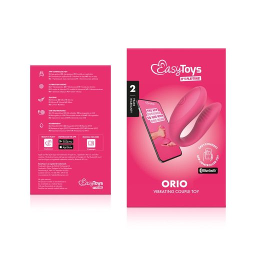 EasyConnect Orio App-os Újratölthető USB-s párvibrátor (Pink)