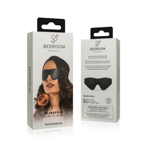 Bedroom Fantasies - bőrhatású BDSM szemmaszk (fekete)