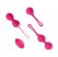 Easytoys LoveBalls - vibrációs gésagolyó szett - 3 részes (pink)