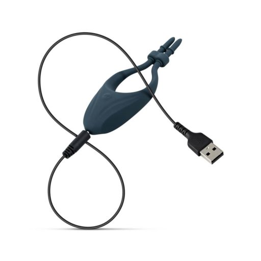 Boners - állítható vibrációs péniszgyűrű (kék)