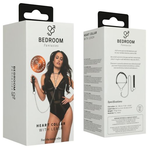 Bedroom Fantasies - nyakörv pórázzal (fekete)