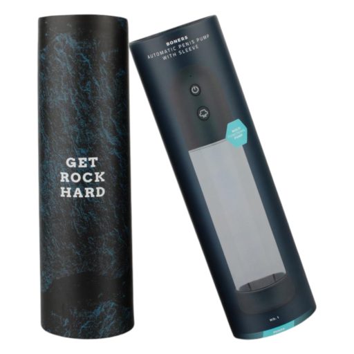 Boners - automatikus péniszpumpa maszturbátor (átlátszó-fekete)