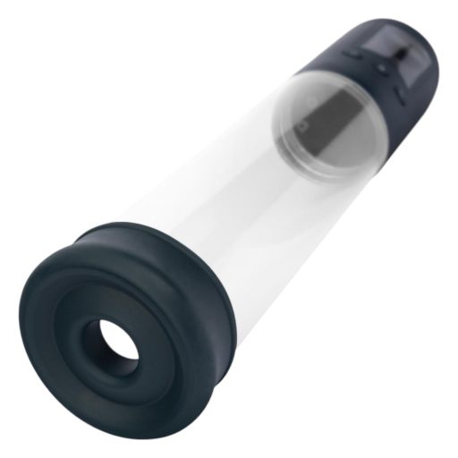 Boners - automatikus LCD péniszpumpa (átlátszó-fekete)