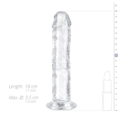 EasyToys - zselés dildó - 16cm (átlátszó)