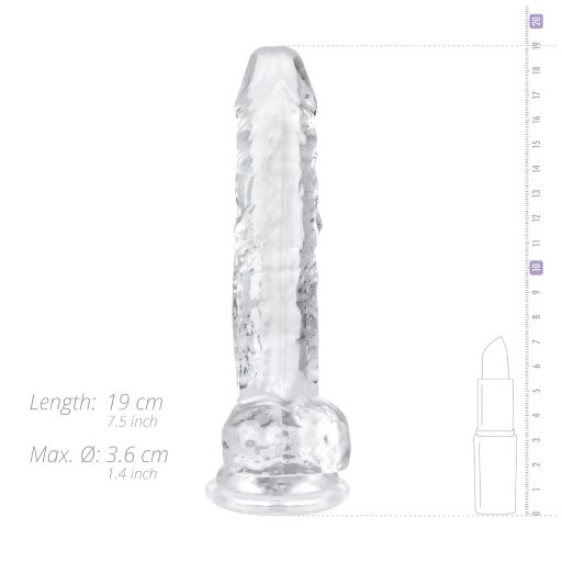 EasyToys - herés dildó - 17cm (átlátszó)