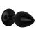 / Easytoys Anal Collection - anál plug kővel - S (fekete)