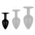 / Easytoys Anal Collection - anál plug kővel - S (fekete)