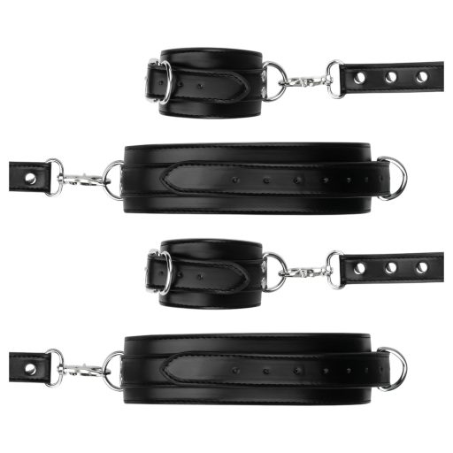 Bedroom Fantasies - csukló- és comb bilincs (fekete)