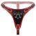 Easytoys - felcsatolható alsó tripla dildóval (fekete)