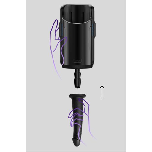 Kiiroo élethű vákuum dildó - 19cm (fekete)