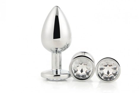 Gleaming Love - anál plug szett - ezüst (3 részes)