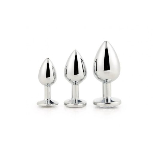 Gleaming Love - anál plug szett - ezüst (3 részes)