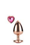 Gleaming Love - alumínium anál plug szív alakú kővel (rózsaarany) Gleaming Love - alumínium anál plug szív alakú kővel (rózsaarany)