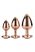 Gleaming Love - szíves anál plug szett - rosegold (3 részes)