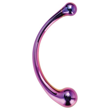 Dreamtoys - üveg masszírozó dildó (metál)