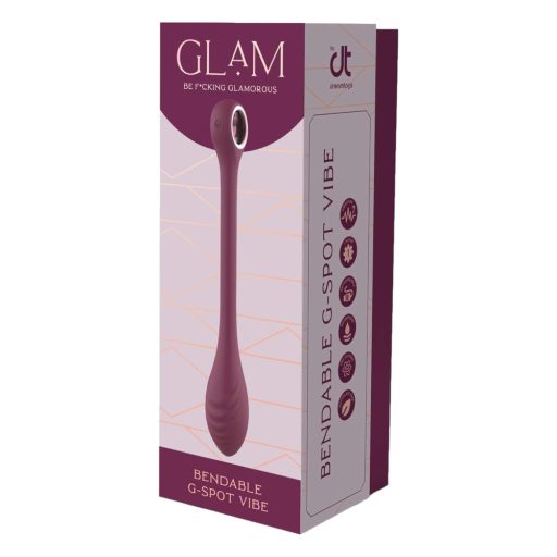 / Glam - akkus, vízálló alakítható G-pont vibrátor (lila)