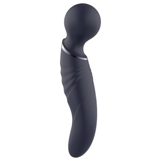 Glam - kétvégű wand vibrátor (sötétszürke)