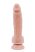 Mr. Dixx 7.6 - tapadókorongos, herés dildó - natúr (19,5cm)