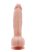Mr. Dixx 7.6 - tapadókorongos, herés dildó - natúr (19,5cm)