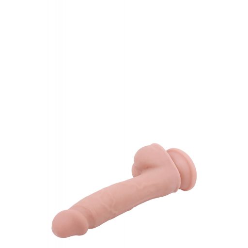 Mr. Dixx 7.6 - tapadókorongos, herés dildó - natúr (19,5cm)