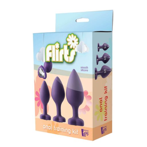 Flirts anal training kit - anál plug szett (3db) - lila