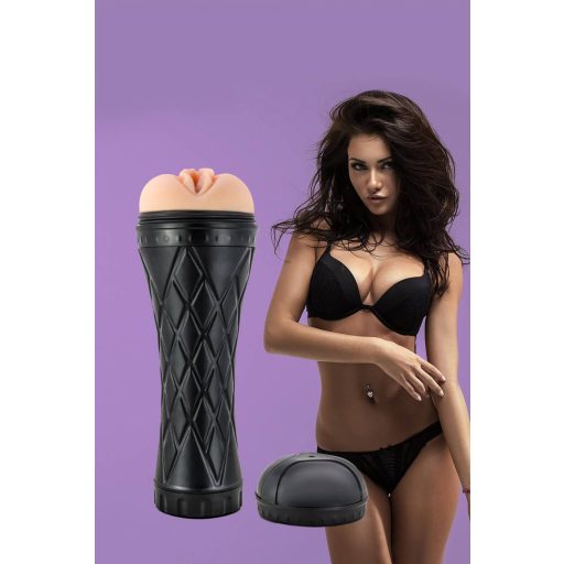 The Girl Next Door Tori - élethű műpunci tokban (natúr-fekete)