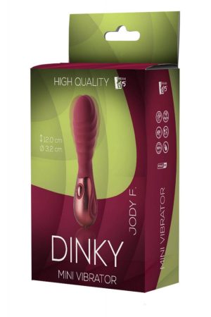 / Dinky Jody F. Mini - akkus, bordázott mini vibrátor (piros)