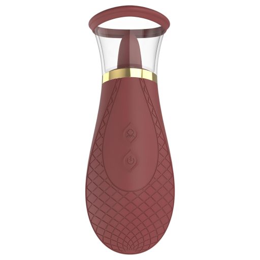 Dreamtoys Roxy - léghullámos szívó-nyaló csiklóizgató vibrátor (bordó)