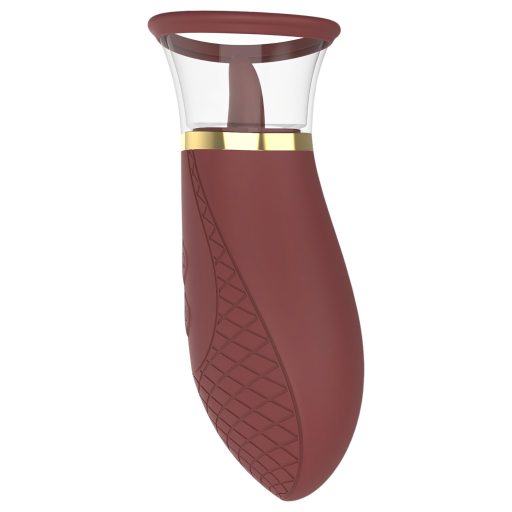 Dreamtoys Roxy - léghullámos szívó-nyaló csiklóizgató vibrátor (bordó)