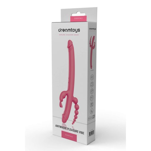 Dreamtoys Anywhere Pleasure Vibe - akkus, 4 ágú vibrátor (pink)