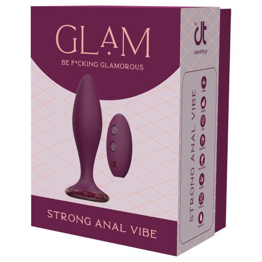 Glam - anál vibrátor távirányítóval (piros)