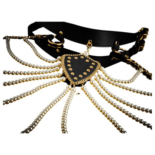 Guilty Pleasure Allure - bondage nyakörv és testlánc szett (fekete)