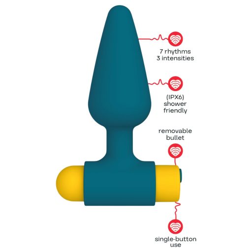 Dreamtoys Love Signal - vibráló anál plug (zöld)